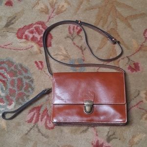 PATRICIA NASH convertible brown leather bag